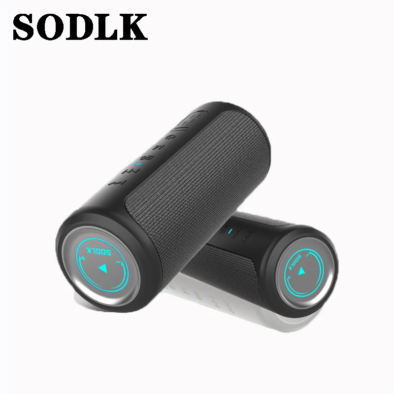 

SODLK Bluetooth Speaker Portable Sound Column IPX5 Outdoor Waterproof Subwoofer Stereo Surround 5000mAh Quad Core Power Battery