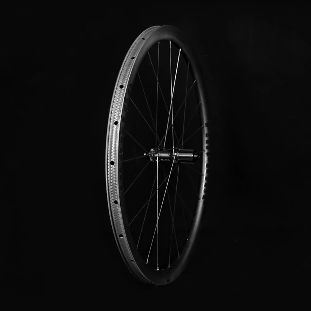 FineRide Ultralight Carbon Fiber Bicycle Wheelset UD External Layer Tubeless Rims Straight Pull 1423 Spoke Road Bike Wheels