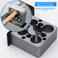 【B07R】8-20Mm Wooden Round Rod Planer Jig Kit 8 Holes Dowel Maker Woodworking Tools Electric Drill Milling Device Adjustable