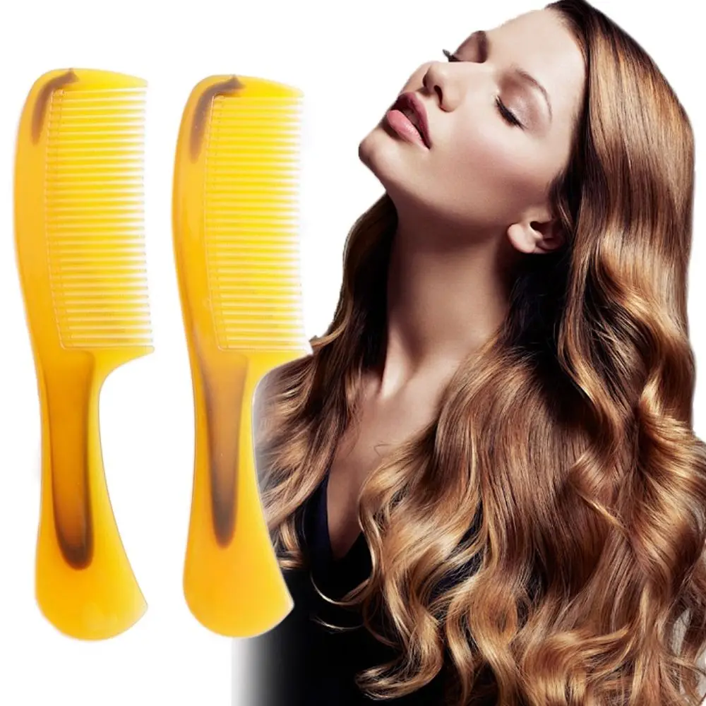 New Portable Beef Tendon Comb Thickened Smooth Durable Comb Durable Hair Makeup Horn Comb For Home Traveling