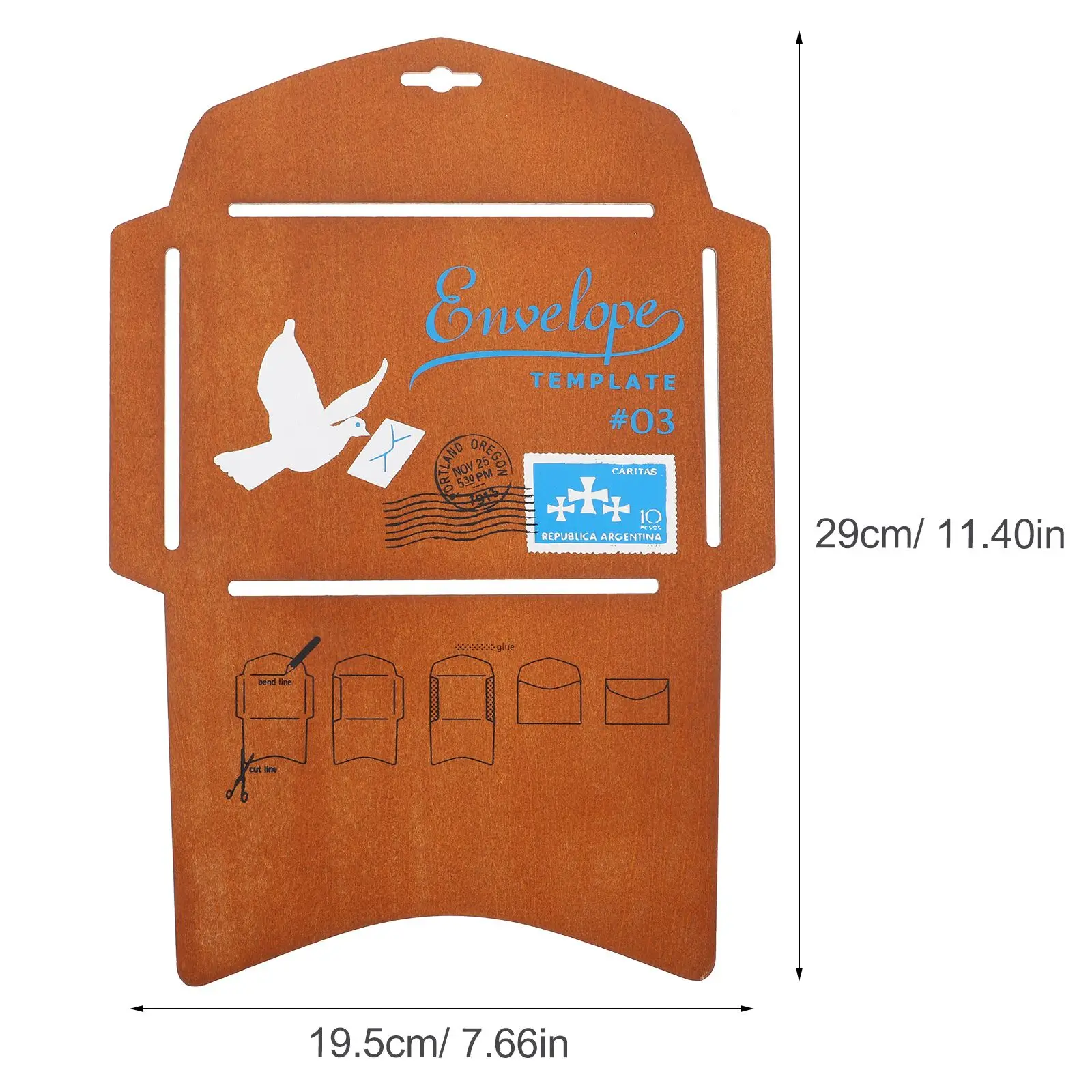 Envelope Making Template Greeting Card Tool Stencil Wooden Writing Maker Stencils