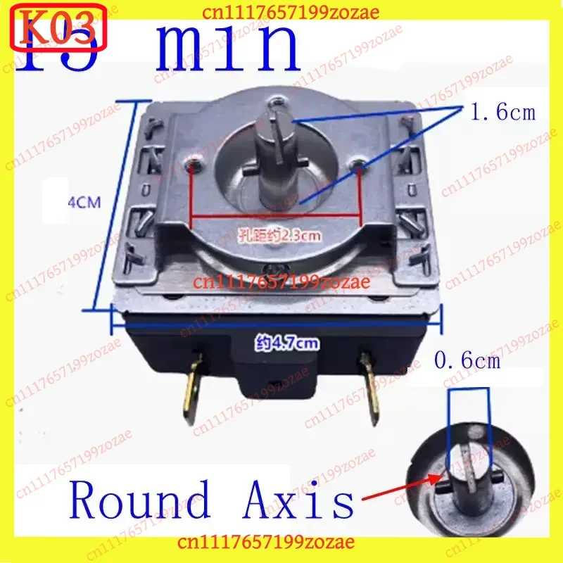 KJ02 k3 Universal 250V 16A Oven Timer Switch, Heavy Duty Mechanical Timer for Rice Cooker & Pressure Cooker, 15-120 Mins