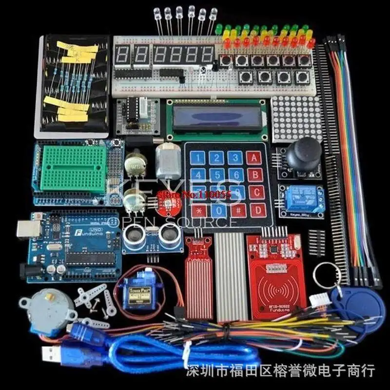 (For RFID) Upgraded Kit 4X4 Set Development Board with Membrane Keypad Kit (For UNO R3)