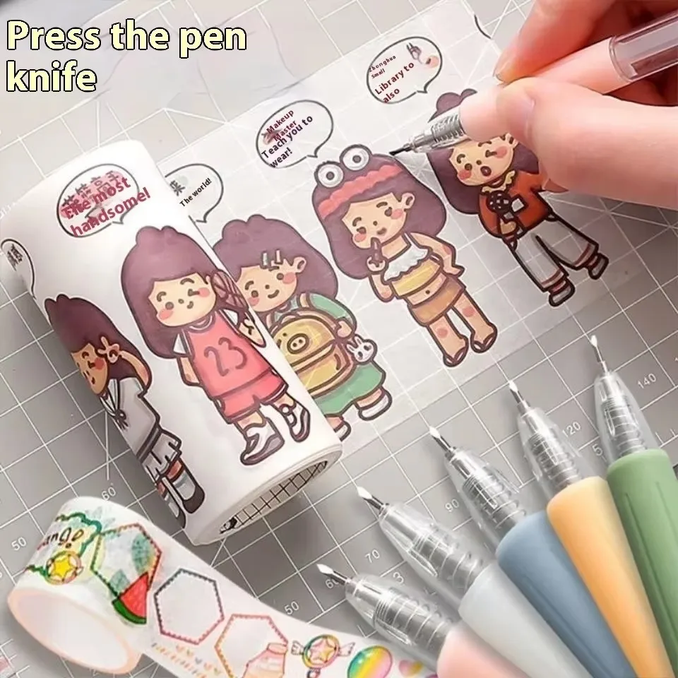 Cortador de papel, bolígrafo, recambio, arte, cuchillo de utilidad, herramienta de corte para álbum de recortes, máquina cortadora de cinta adhesiva, caja exprés, cuchillo, suministro para manualidades DIY