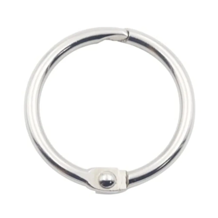 

50-Pack 1 Inch Nickel Plated Binder Rings - Heavy Duty Metal Book Rings for Index Cards DIY Journals Keychains Loose Leaf Organ