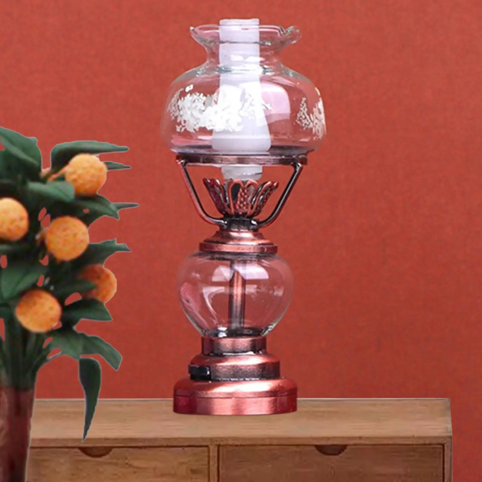 1:12 Dollhouse Table Lamp Gift Micro Landscape Dollhouse Decoration Pretend Play for Desktop Living Room Home Dollhouse Bedroom