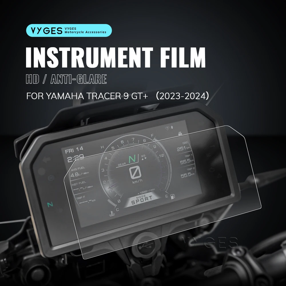 Motorrad TFT Display Schutzfolie Bildschirmschutz Instrumentenfolie für Yamaha Tracer 9 GT+ Tracer9 GT+ 2023 2024