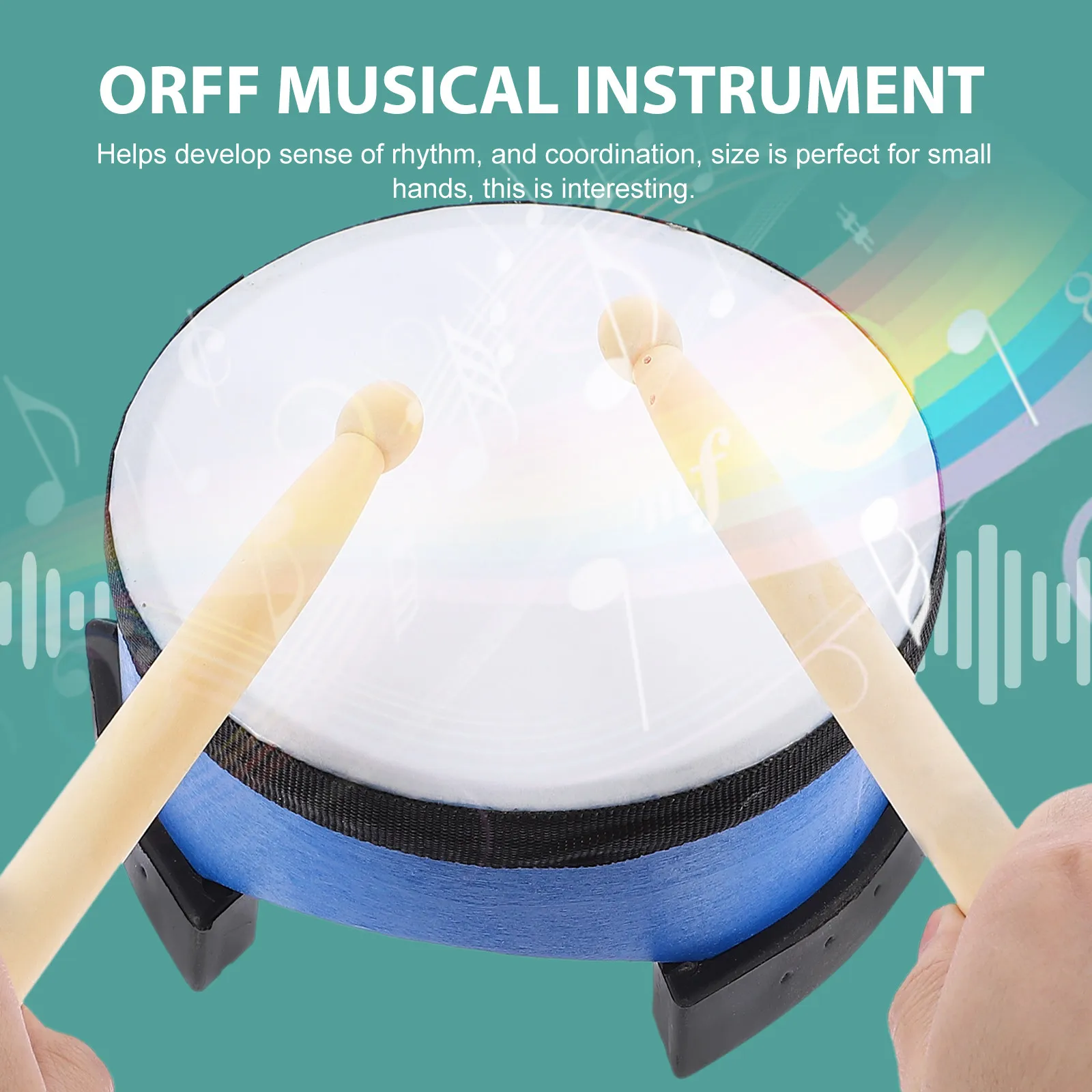 

1Set Floor Drum Percussion Instrument Musical Floor Drum for Toddlers Early Education Rhythm Development Coordination Training