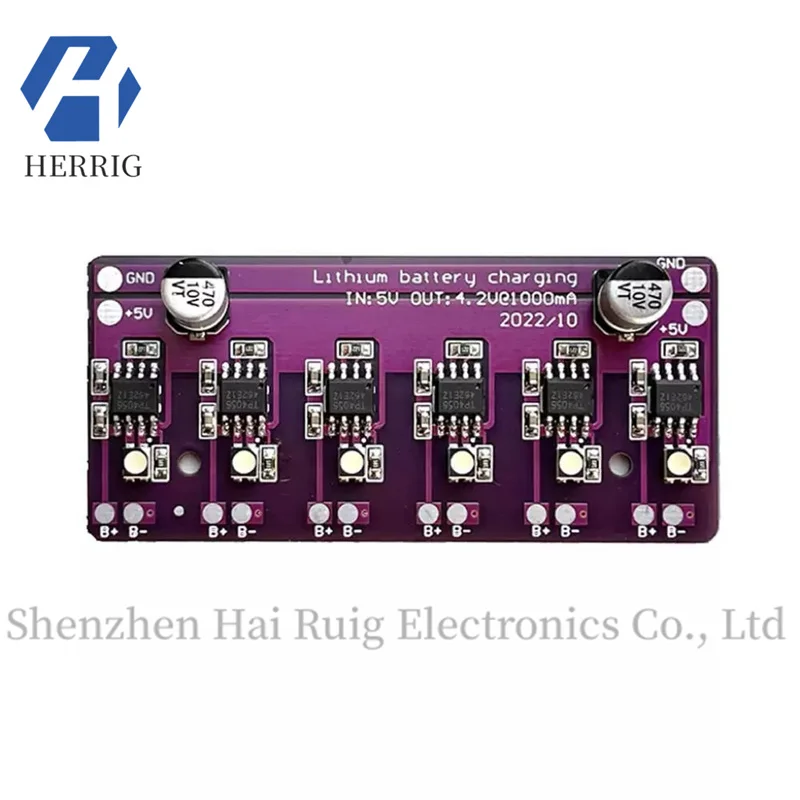 6-bit 4.2V3.7V independent charging array 18650 lithium battery charging circuit to charge electric vehicles at the same time