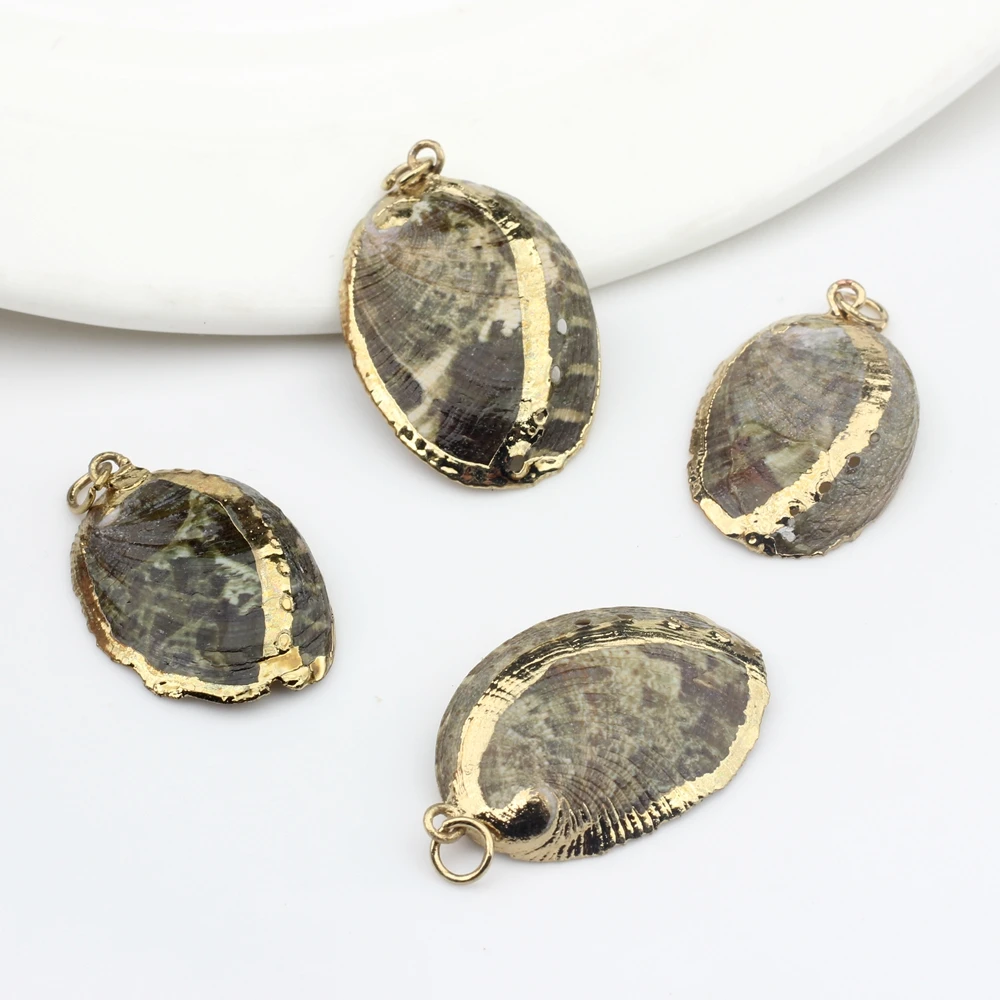 Natural Abalone Shell Charms Pendant 10pcs/lot For DIY Bohemia Jewelry Making Finding Accessories