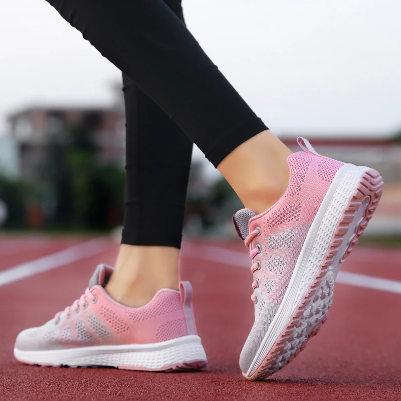 2023 New Shoes for Women Casual Fashion Running Shoes Lace Up Mesh Walking Gym Shoes Breathable Lightweight Sneakers Athletic