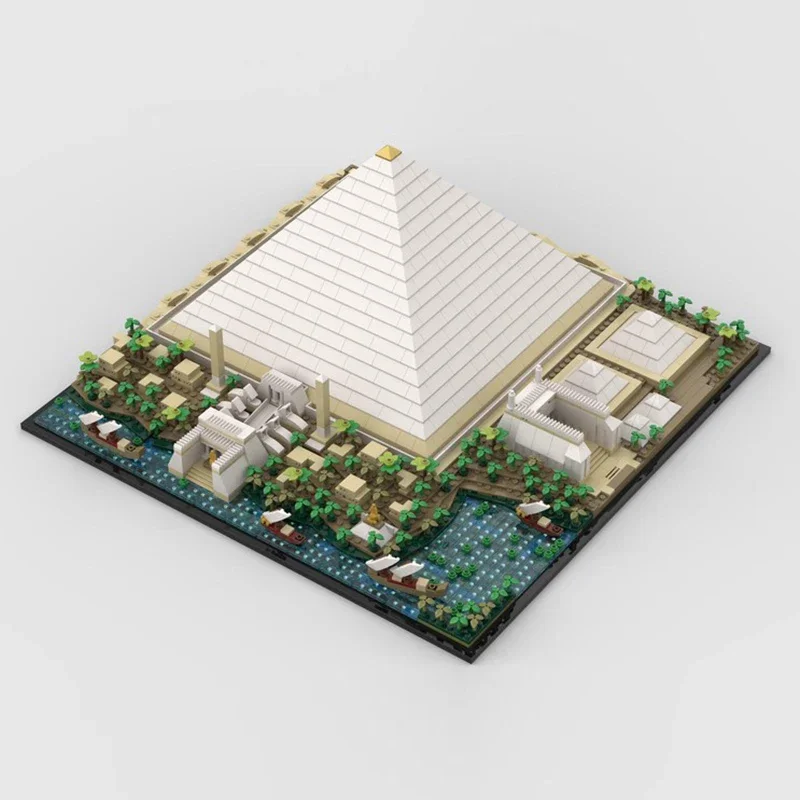 Popular Street View Model MOC Building Bricks Egyptian Pyramids Modular Technology Gifts Holiday Assemble Children Toys Suit