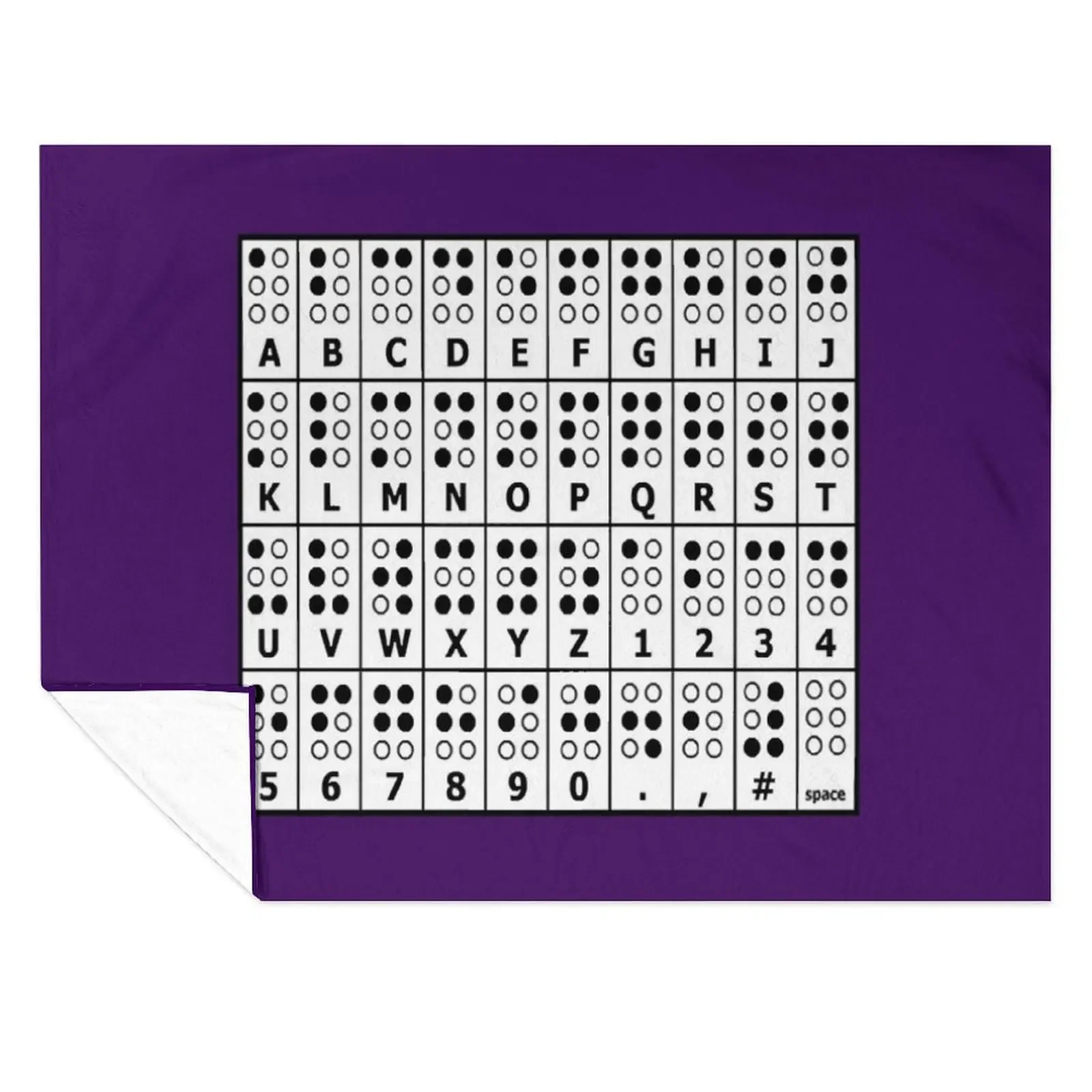 

Braille Alphabet Throw Blanket Decorative Beds Sofa Throw Bed Fashionable Hairy Blankets