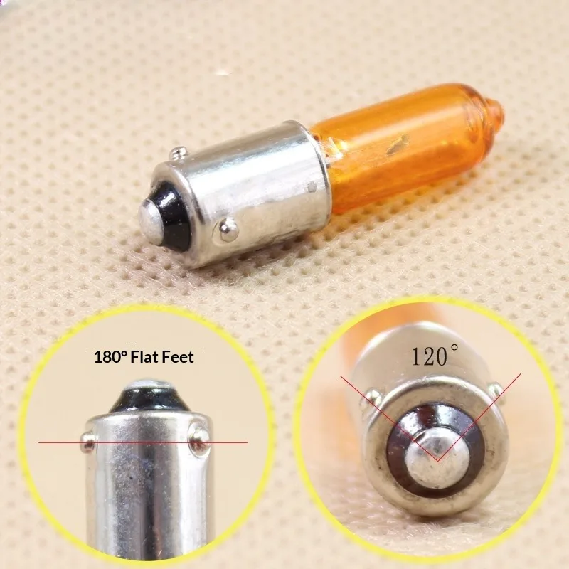12V 21W BAY9S H21 Orange Amber Car Turn Signal Light Bulb Front Rear Side Indicator Lamp Replacement Vehicle Lighting （1PC）