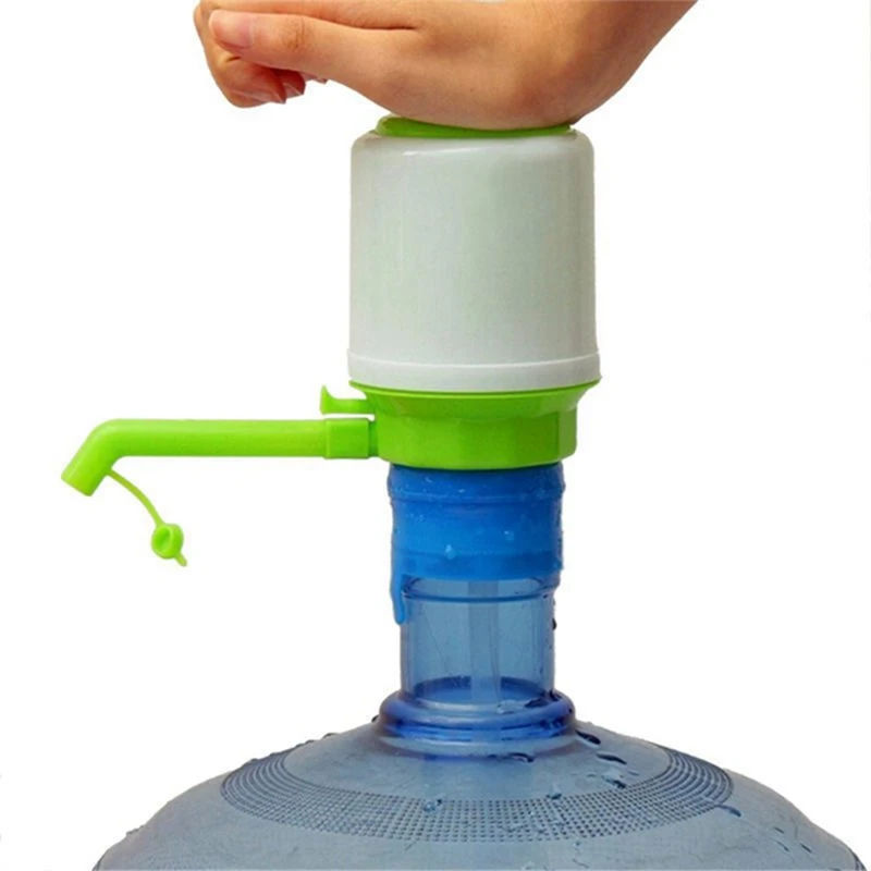 Bomba de agua potable Manual embotellada, dispensador de mano portátil, 2 unidades