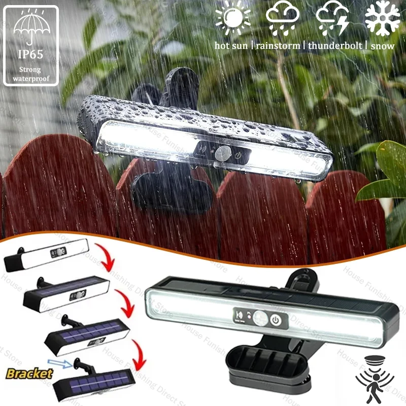 

Waterproof LED Solar Light Outdoor Street Light Adjustable Stand Motion Sensor Wall Lights Auto On for Backyard Pathway