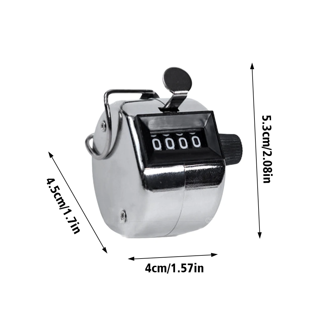 Clicker 4 Digit Number Counters Plastic Shell Hand Finger Display Manual Counting Tally Clicker Timer Soccer Golf Counter