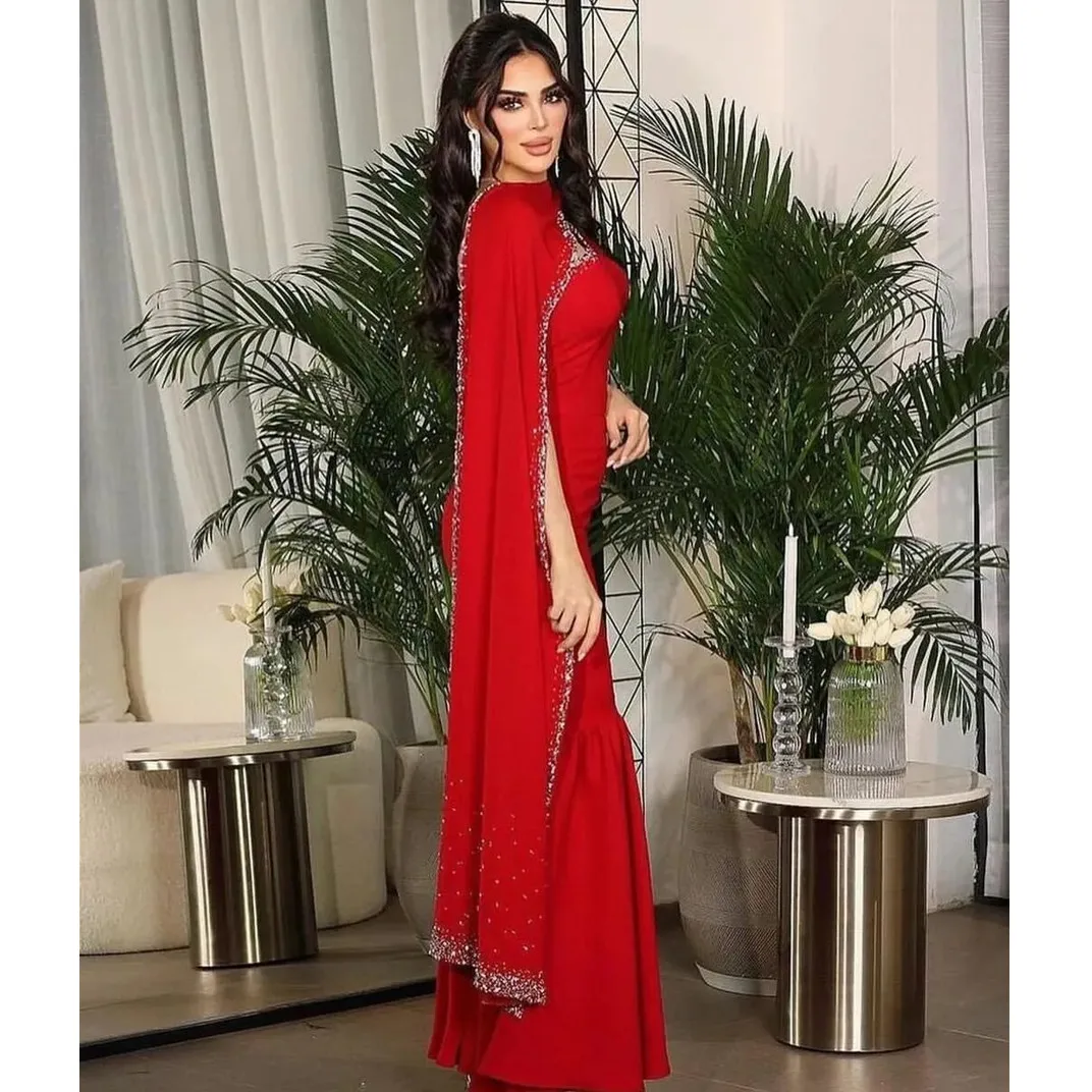 Sexy Red Sequin Prom Dresses With Feathers 2022 High Split Mermaid Evening Gowns Formal Party Robe De Mariee