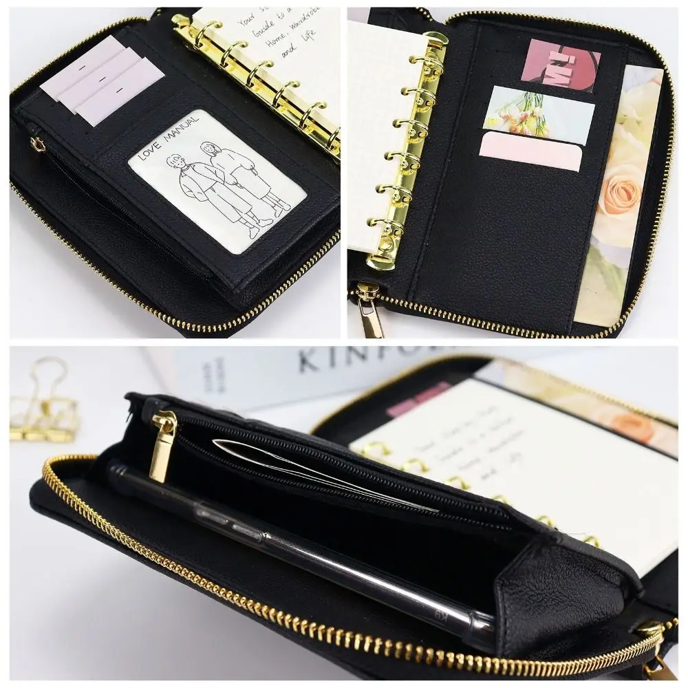 A7 Pink Black Cash Budget Envelope Wallet System Envelopes Binder Note For Budgeting And Saving Money Only Cover