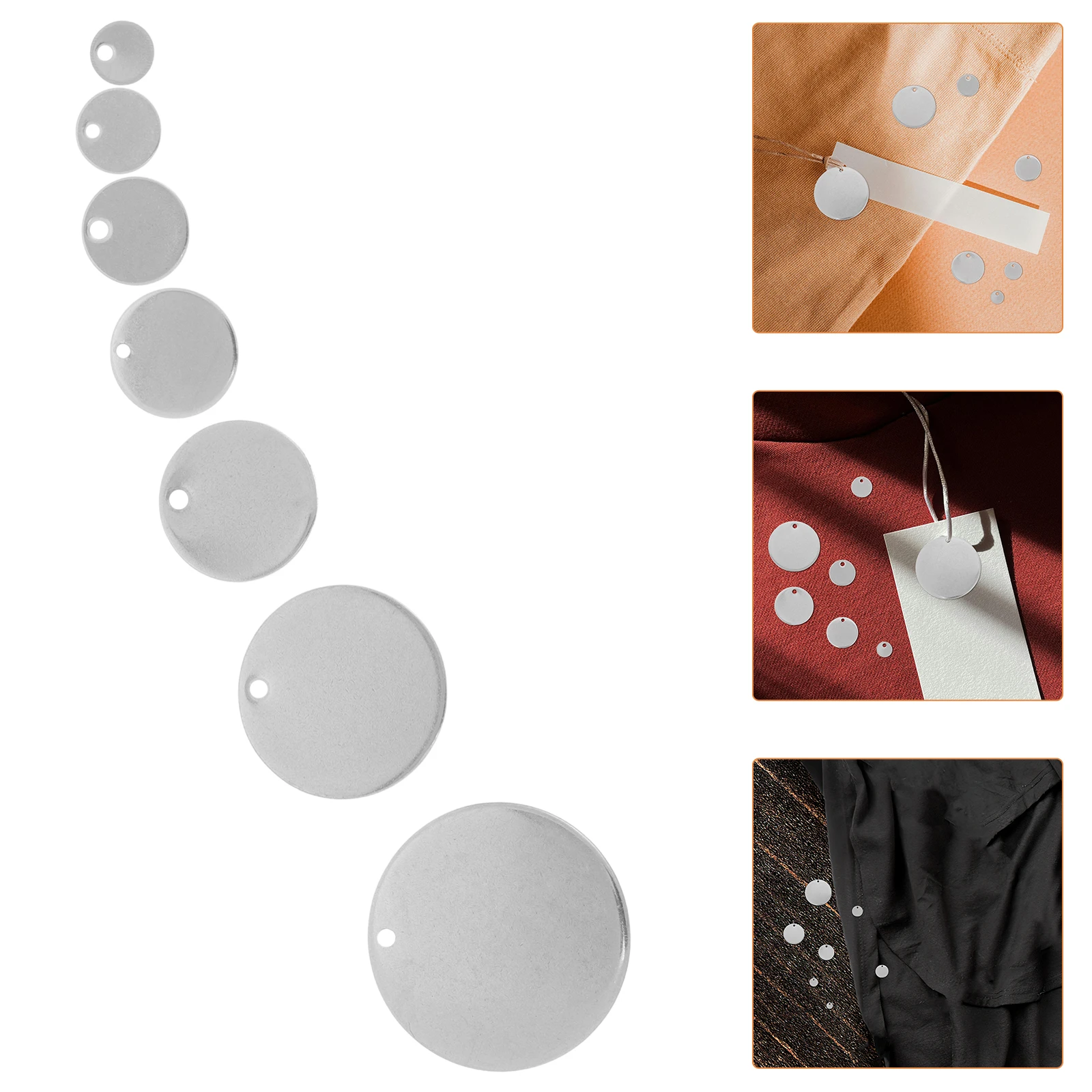 

Making Accessory Disc Charms Stainless Steel Round Tag Diy Pendants Jewelry Making Charms Small Round Clothing Tag Durable