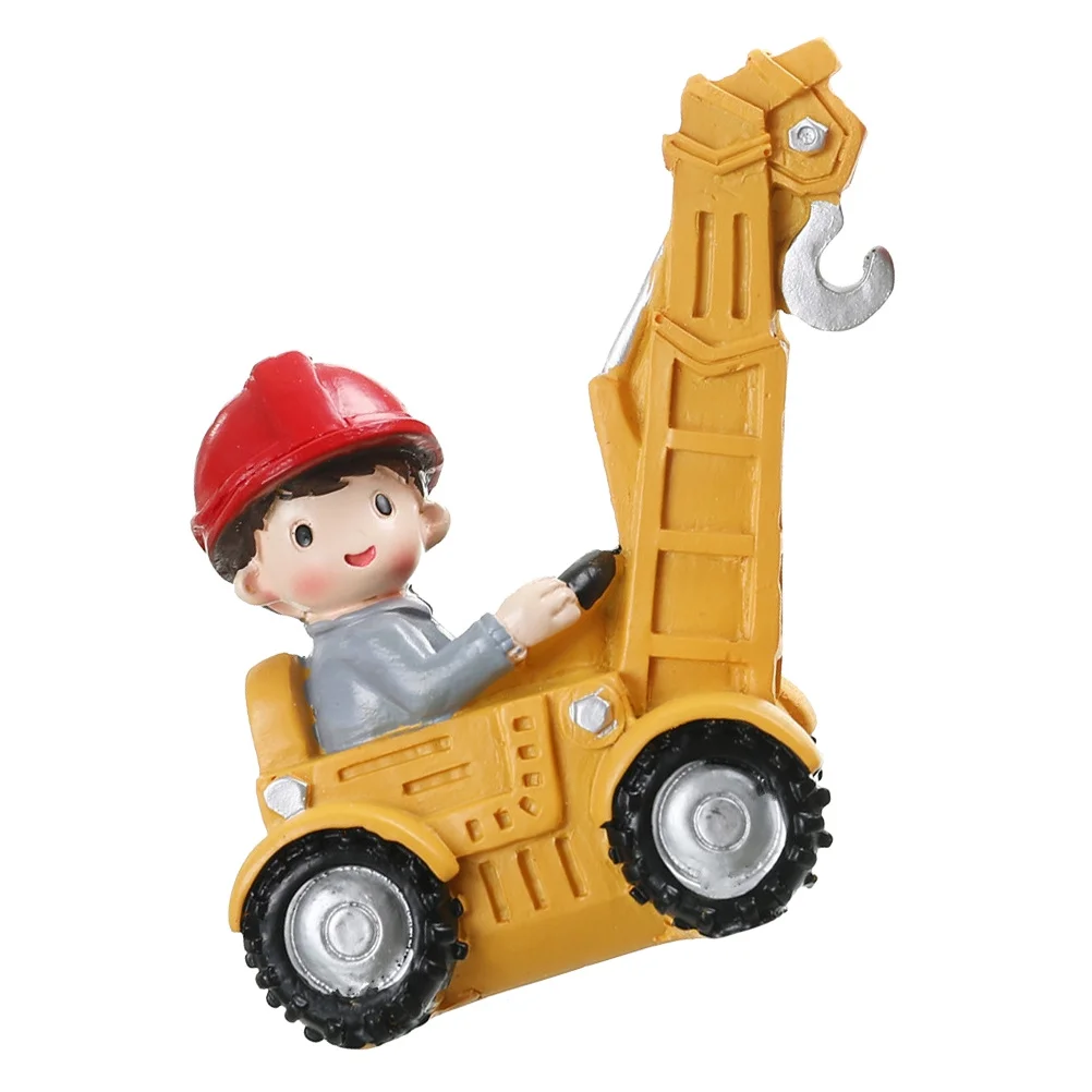 ديكور سيارات الراتنج الهندسية الصغيرة للبنين عيد ميلاد البناء كعكة زينة كعكة ديكور حفلة سيارة زخرفة سطح المكتب #5