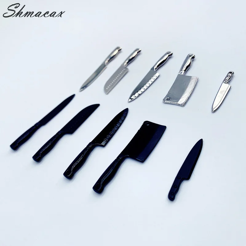 1/12 Dollhouse Mini Knives Model Dollhouse Kitchen Cooking Utensils Accessories Children's Pretend Play Toys