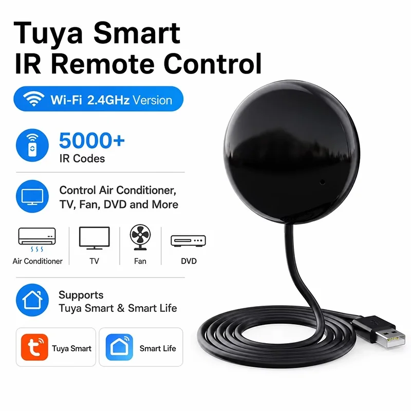 Universal Smart Automation Remote Controls TV Air Conditioner Tuya WiFi IR Remote For TV Air Conditioner Devices Home Control