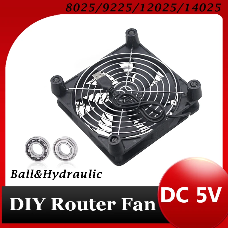 

Gdstime 120 мм USB-вентилятор 140 мм DIY Маршрутизатор Вентилятор DC 5 В Вентилятор охлаждения ноутбука 92/80 мм Вентилятор радиатора Вентилятор шаровой ТВ-бокс Вентилятор с контроллером вентилятора