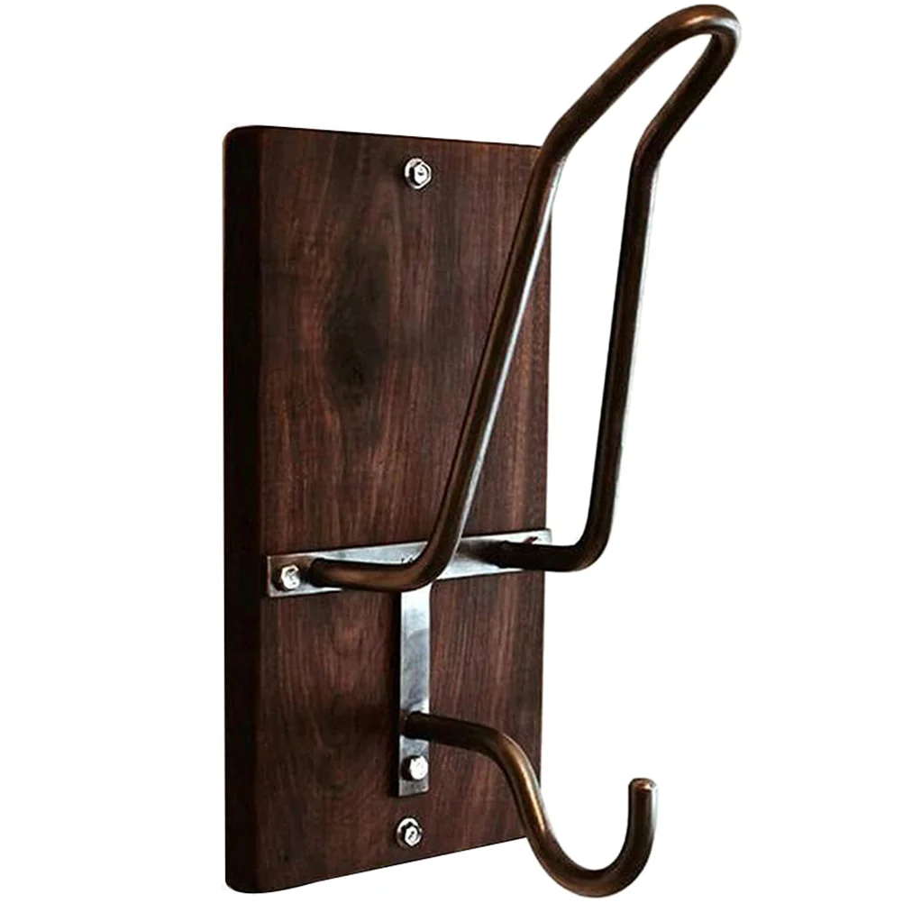 

Stand Wall Mount Motorcycle Jacket Hook Earphone Hanger Wooden Metal Durable Storage Rack Home Decor Random Color