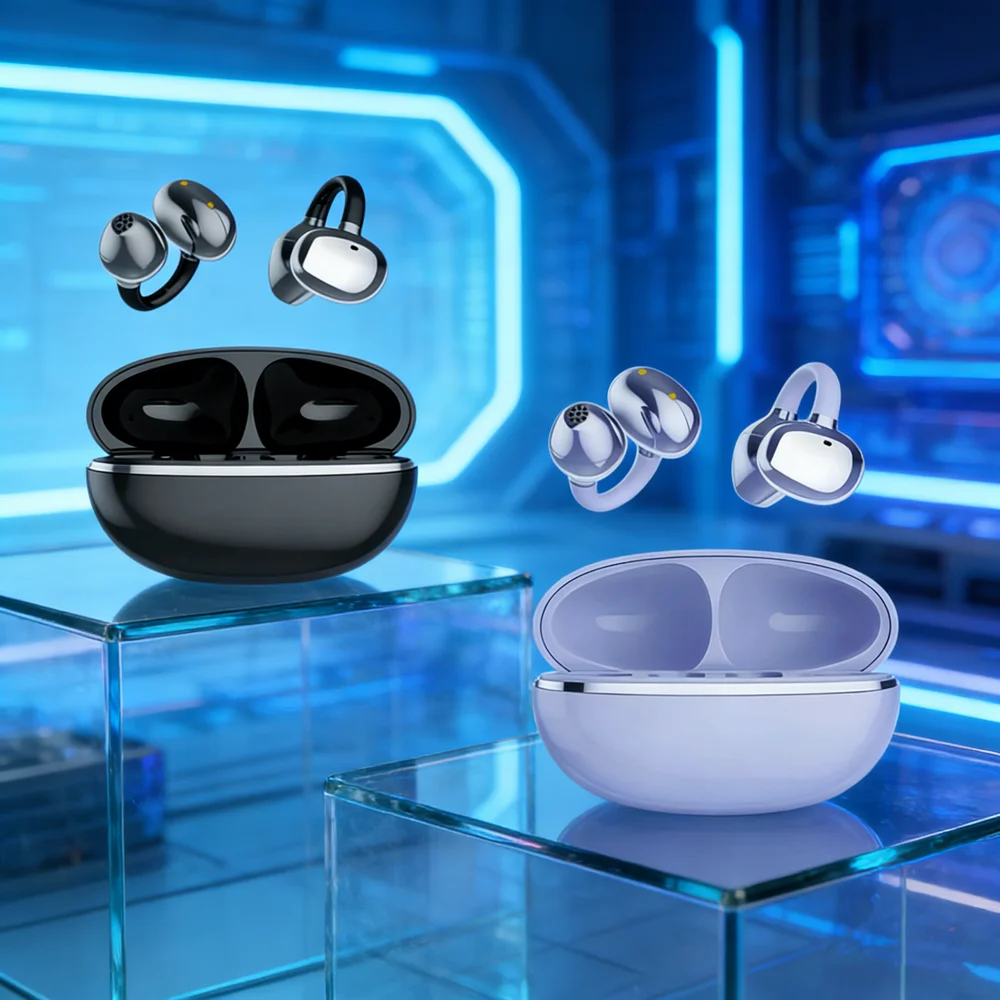 Wireless Open Ear Earclip ENC Earphones Bluetooth 5.3 HD Cal