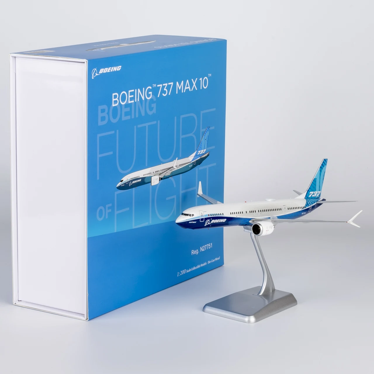 

95005 Alloy Collectible Plane Gift NG Model 1:200 Boeing "House Color" B737 MAX 10 Diecast Aircraft Jet Model N27751
