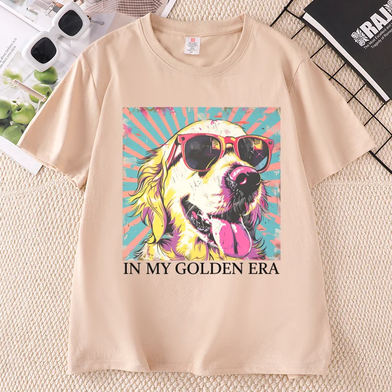 T-shirt In My Golden Retriever - Women'S Fashion From The 70S avis et prix