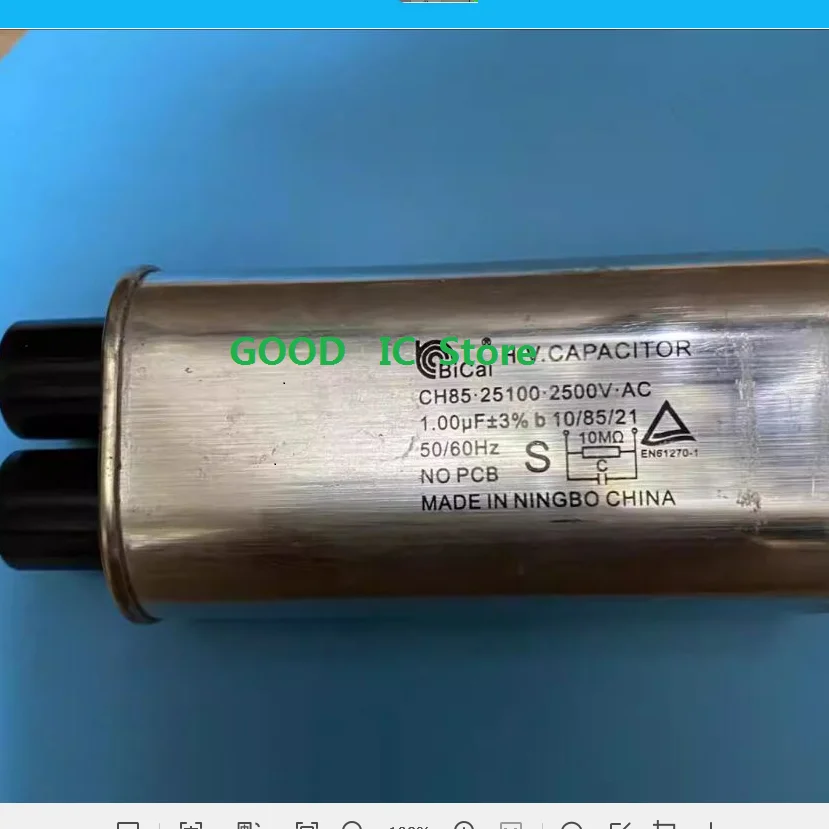 1PCS NEW 2500VAC Bicai High Voltage Capacitor 0.62UF 0.63UF 0.8UF 0.85UF 0.9 0.92UF 0.95UF 1UF 1.05UF 1.02UF 0.95UF 1.1UF 1.2UF