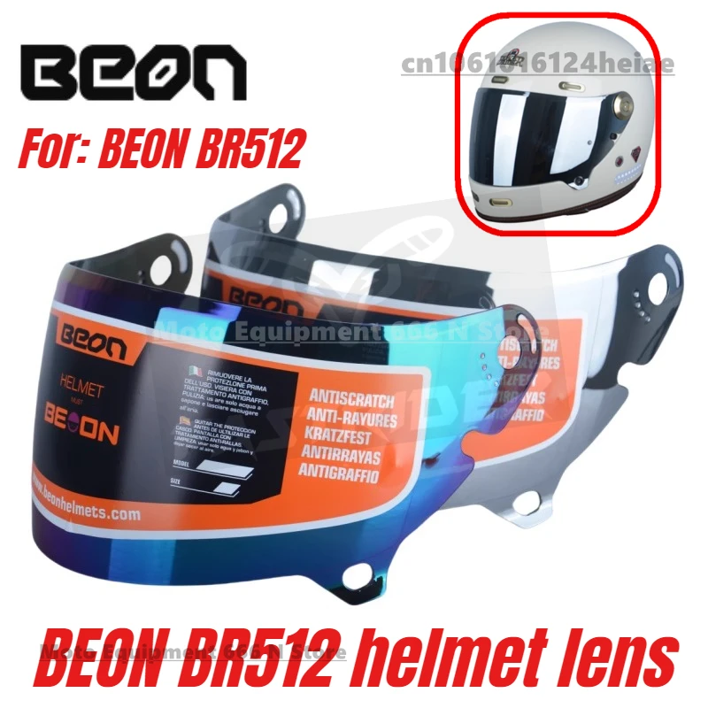 

BEON BR512 Retro Full Helmet Electroplated Lenses, BR512 Fiberglass and Carbon Fiber Helmet Colored Visors,helmet Accessories