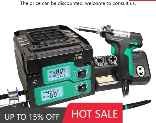 

SS-988H 6 In 1 Multifunction Solderingiron/Desoldering Station For Electronic Production Line And Training Equipment In Asia