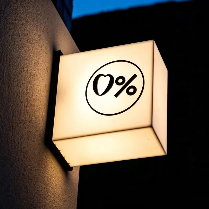 Deposit-Light box store door sign LED outdoor double-sided light box wall-mounted three-dimensional light box