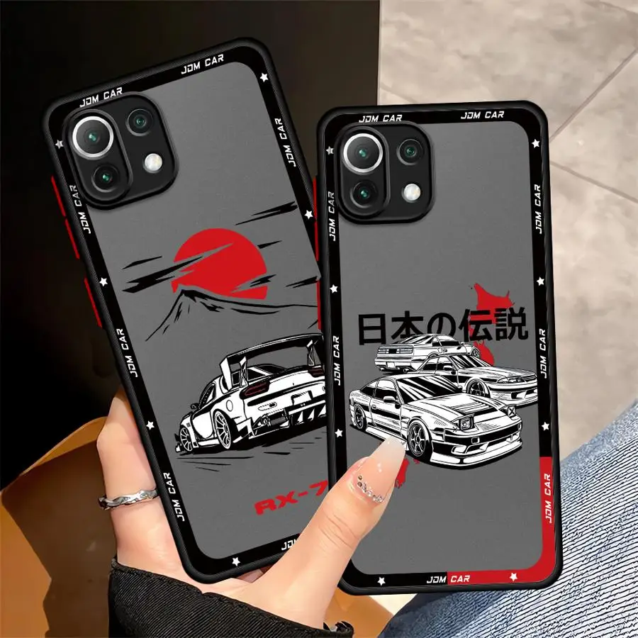 Задний чехол для телефона Xiaomi Mi 11 Lite 11T Pro, японский JDM Drift Car Red Sun