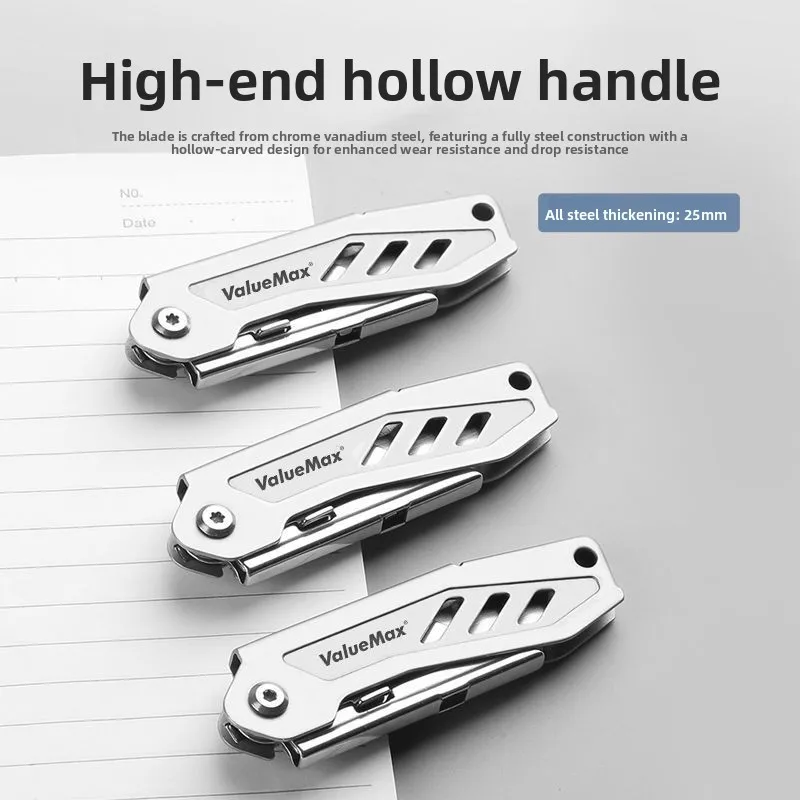 

Best Titanium Alloy Folding Cutter, With Clip，Quick Change Blade Knife，EDC Pocket Utility Knive with 10 Extra Blades