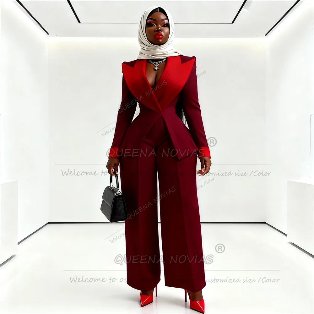Classic Mother Of Bride Dresses Wide Lapel Prom Blazers Customized 2 Pieces Single Breasted Jacket Pants Women Pants Suits 2025 image 5