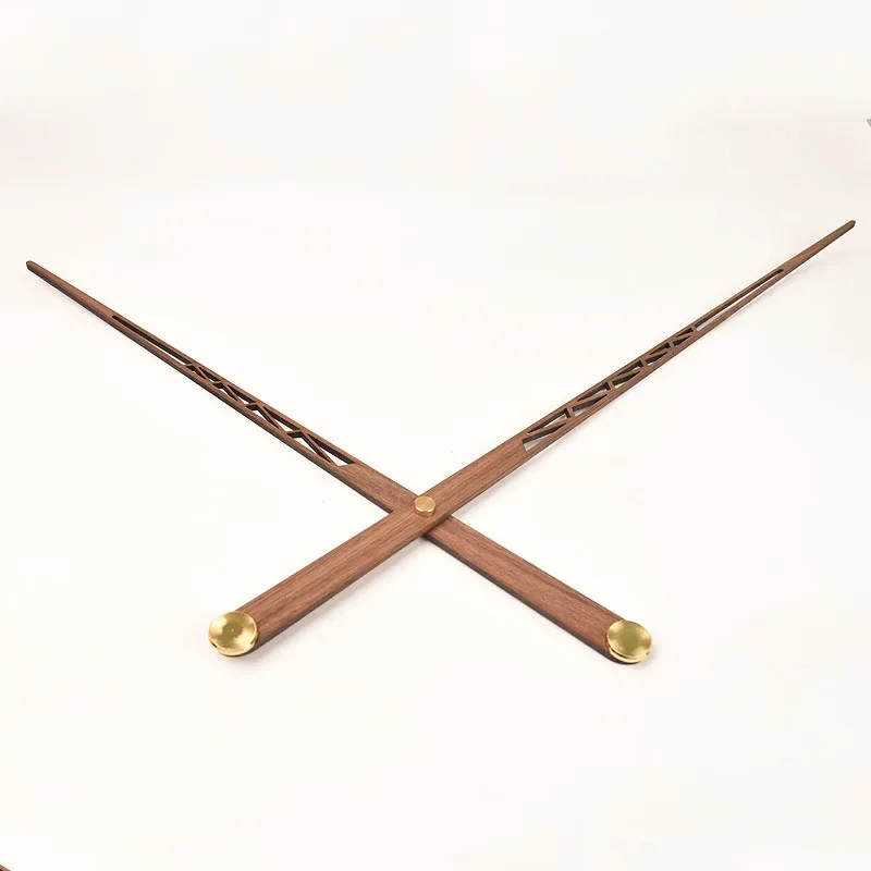 Nordic Modern Large Size Wood Pointer Large Torque Quartz Diy Clock Accessories Black Walnut Long Clock Hands Timepiece Parts