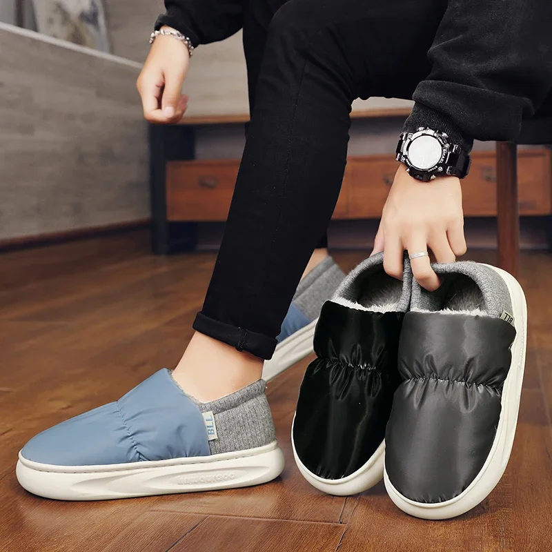 

Winter Men Warm Shoes Home Cotton Shoes Outdoor Waterproof Parent Child Snow Shoes Women Casual Shoes Comfortable Plush Boots