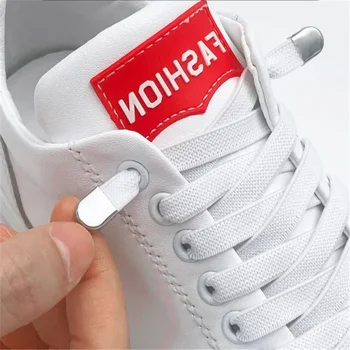 Geen stropdas veters Elastische veters Sneakers Platte schoenveters zonder stropdassen Snelle schoenveter voor schoenen Kinderen Volwassen One Size Fits All Shoes