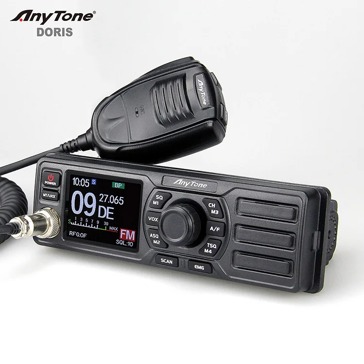 ANYTONE DORIS AM FM 27Mhz CB Radio with Din size 4W Out put Power Vehicle Mounted two-way radio