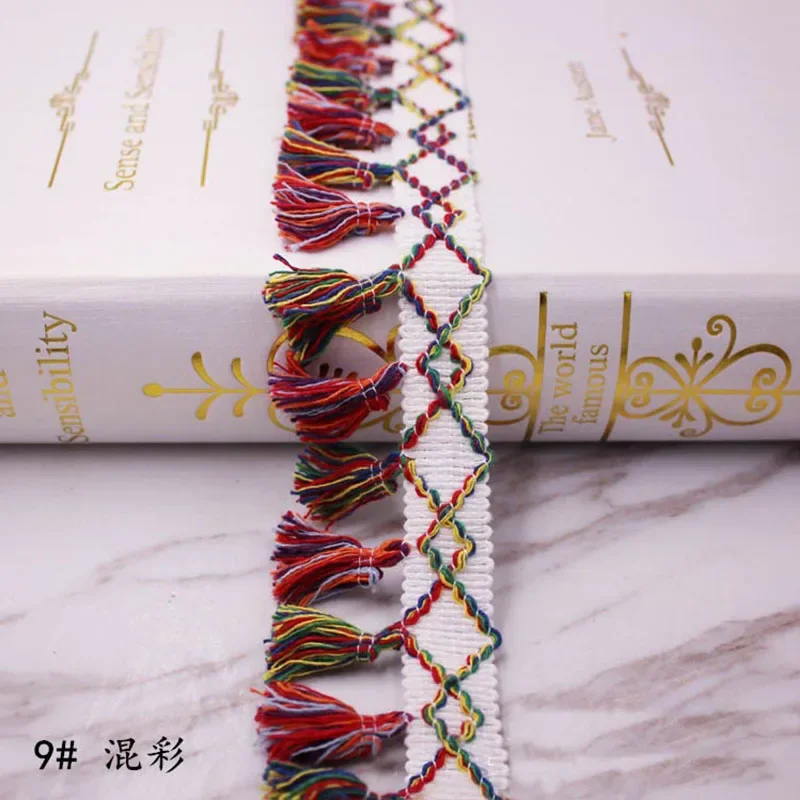 1yards/lot lace tassel Ribbon cotton tassels trimming fringes for sewing bed sheet clothes curtains DIY accessories decoration