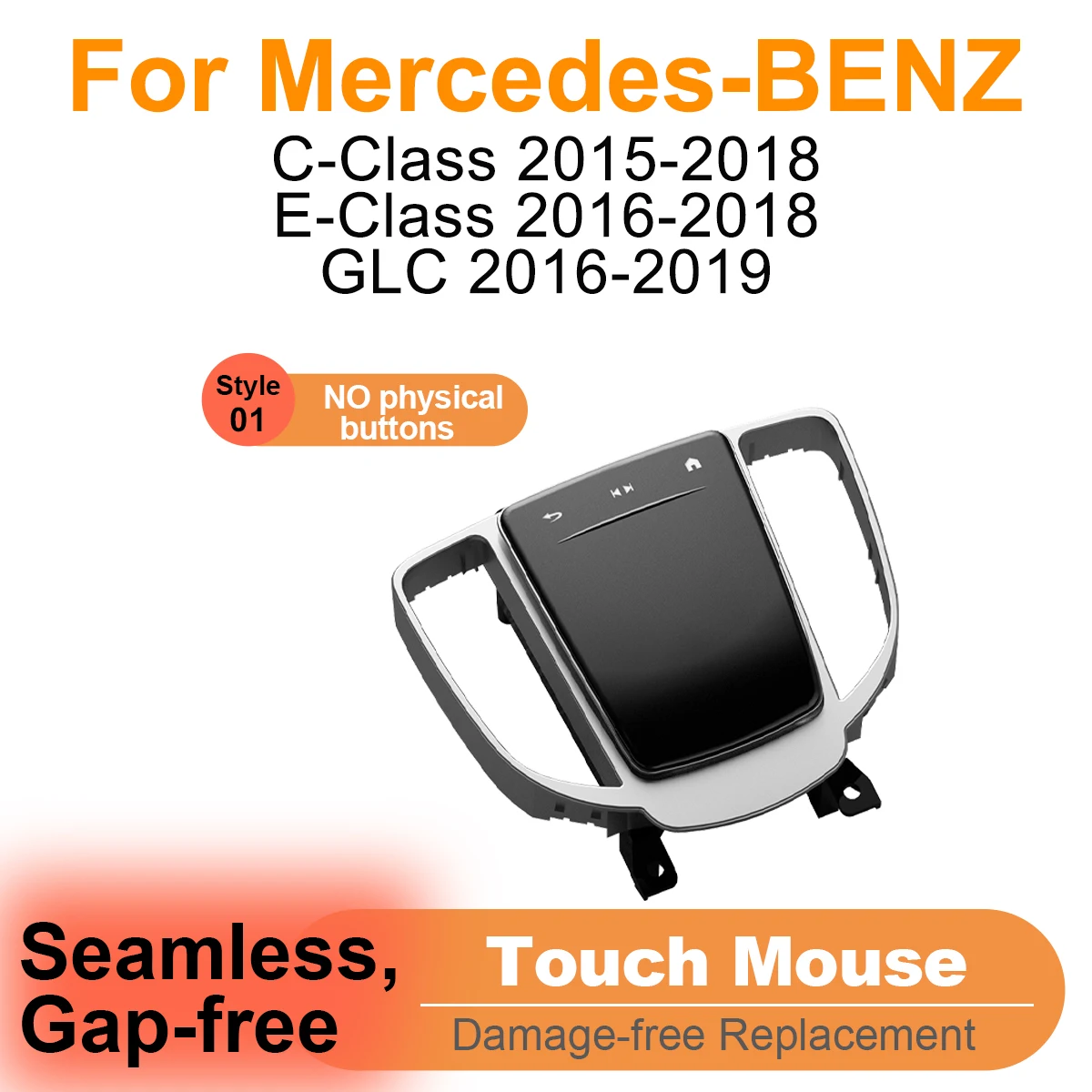 Auto-Mausknopf-Joystick für Mercedes Benz C/E-Klasse GLC 2015-2019 W205 W213 X253 – Umrüstung von Alt auf Neu – Original-Zentralsteuerknopf, Touch-Maus, Multimedia-Tasten