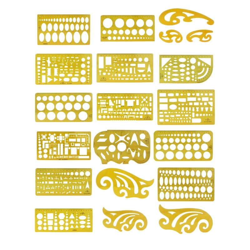 Modelo de desenho geométrico desenho estêncil ferramenta de medição régua de plástico para arquitetura escritório estudo edifício de design