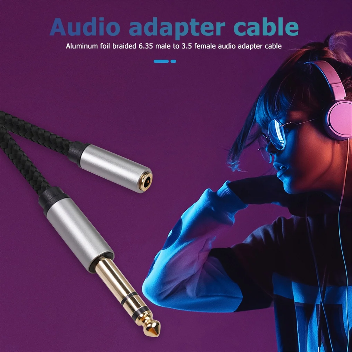 محول صوتي لمكبرات الصوت ، مقبس للغيتار ، البيانو ، المسرح المنزلي ، لوحة مفاتيح ، من ذكر إلى من ، أنثى ، من من من من من من