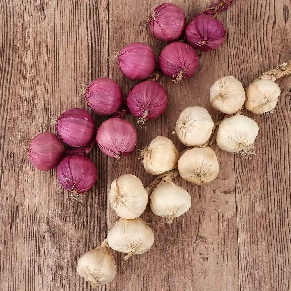 Comida Artificial Colgante para Decoración de Fiestas, Decoración del Hogar, Ajo y Cebolla Artificiales, Accesorios de Fotografía, Vegetales de Simulación