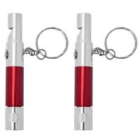 2 Pcs Compass Emergency Whistle Survival Camping Tool Aluminum Alloy Hiking Safety Man for Outdoor