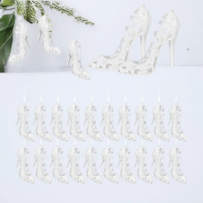 

Creative High Heel Hanging Ornament Xmas Tree Decor Party Wedding Festival Decoration Reusable Lightweight Foam Pendant Fine